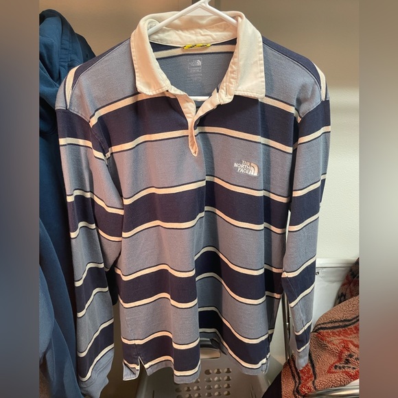 Neovision Dropkick Long Sleeve Rugby Polo Blue Stripe